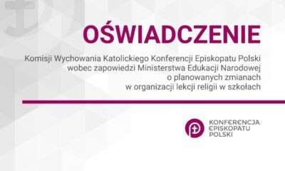 Komisja Wychowania Katolickiego KEP ws. planowanych przez MEN zmianach w organizacji lekcji religii w szkołach