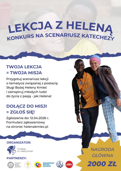 „Lekcja z Heleną” - ogólnopolski konkurs dla katechetów i osób prowadzących grupy młodzieżowe