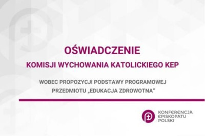 Oświadczenie Komisji wobec propozycji podstawy programowej przedmiotu Edukacja zdrowotna