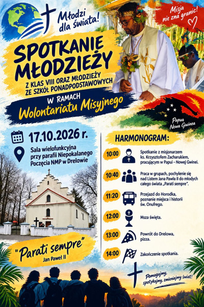 Spotkanie z młodzieżą w ramach wolontariatu misyjnego - 17.10.2026 r.